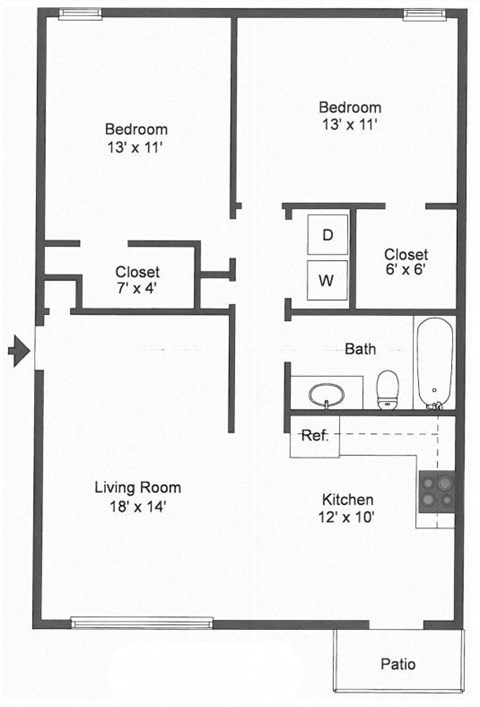 a floor plan of a small house